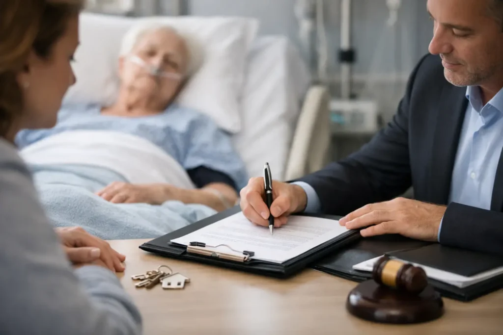 Estate Signing for Hospitalized Parent Example